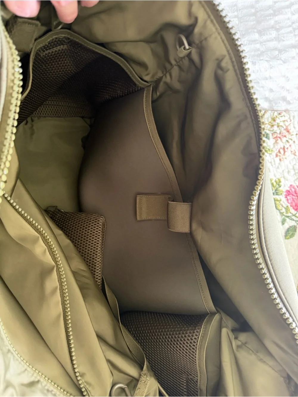 Dagne Dover Olive Duffel with Detachable Strap